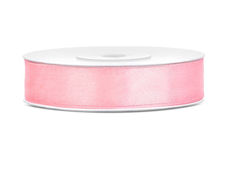 Satiininauha – Vaaleanpunainen – 12 mm × 25 m