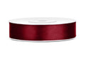 Satiininauha – Syvänpunainen – 12 mm × 25 m