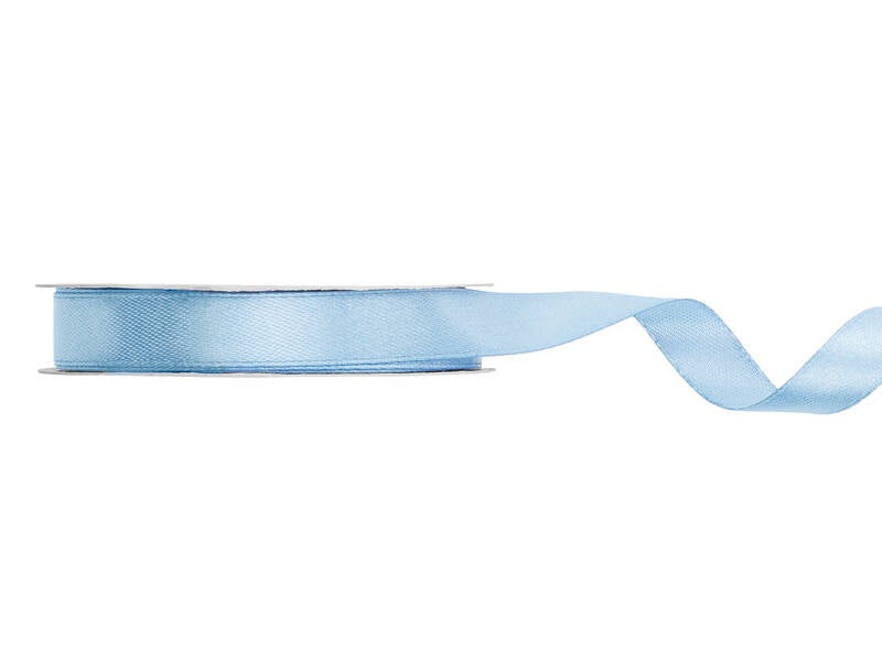 Satiininauha – Vaalea usvansininen – 12 mm × 25 m