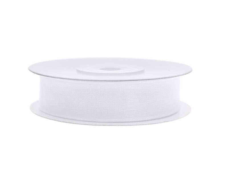 Sifonkinauha – Valkoinen – 12 mm × 25 m