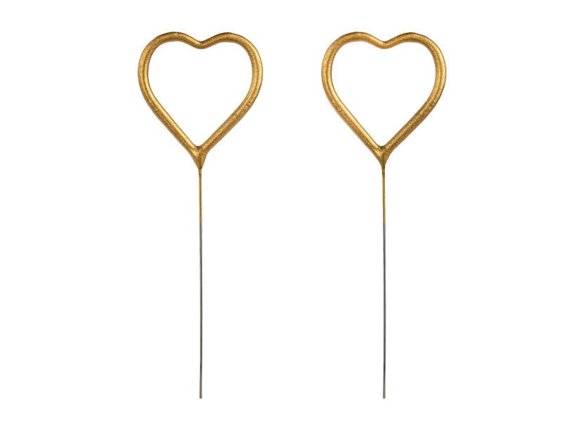 Sydänsädetikut kulta 16 – 5 cm – 2 kpl